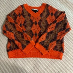 S Zara orange Sweater